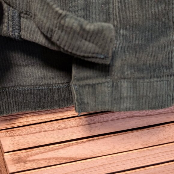 American Eagle Dark Green Corduroy Button-Front Skirt Size 0 Reg - Picture 4 of 13